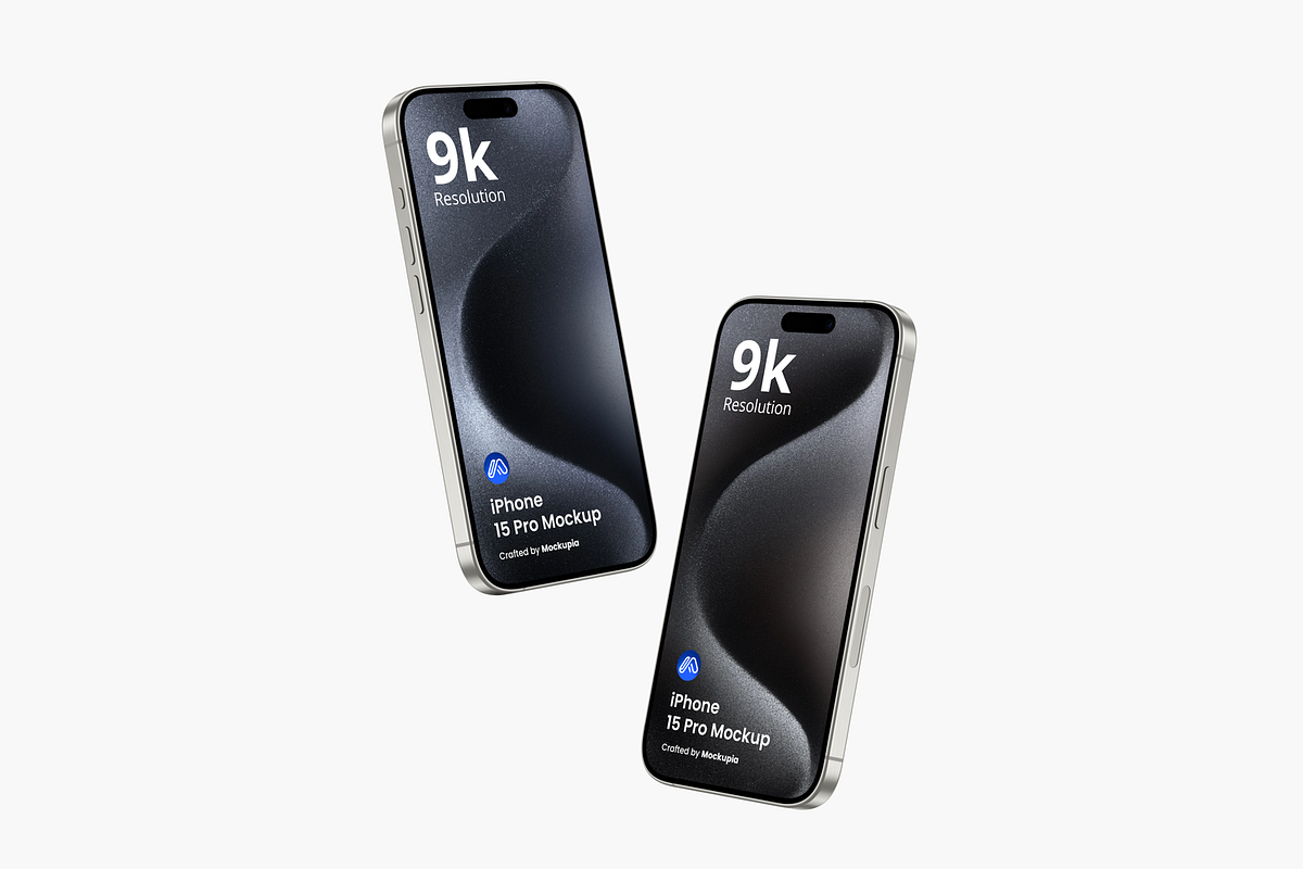 iPhone 15 Pro Mockups Vol 8, an iPhone Mockup by Mockupia (Photo 5 of 6)