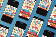 Red Mid Century Car Wash Flyer Set, a Flyer Template by Aiyari Graphic (Thumbnail 2 of 3)