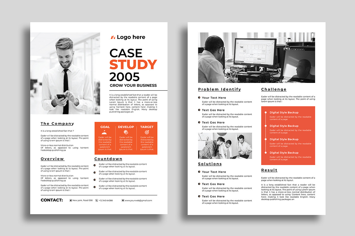 Case Study Template, a Stationery Template by Sharifull11 (Photo 4 of 4)