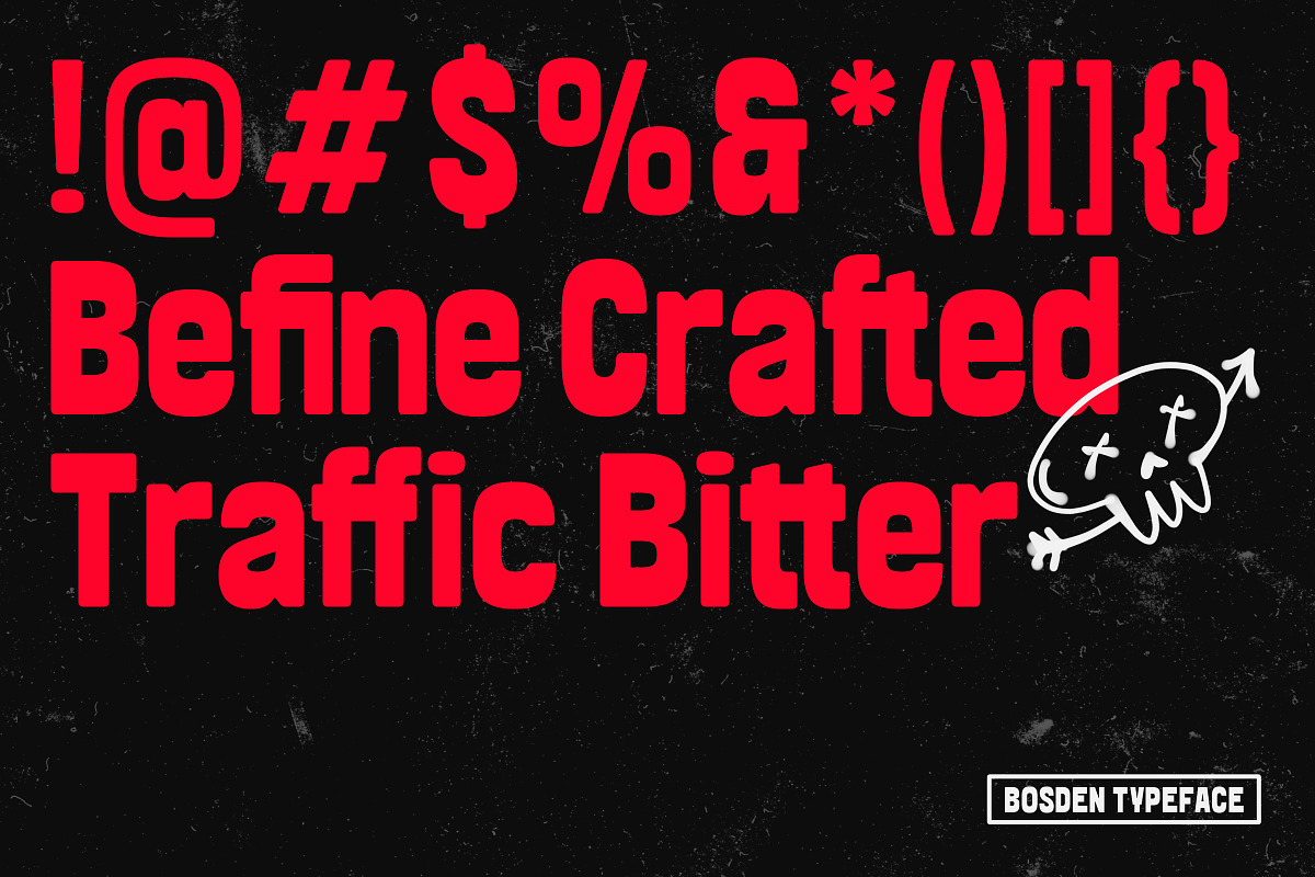 Bosden – Bold Display Sans Font, a Sans Serif Font by Sekyra Lab (Photo 4 of 11)
