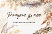 Watercolor pampas grass collection, a Decorative Illustration by TanyaOak (Thumbnail 1 of 8)