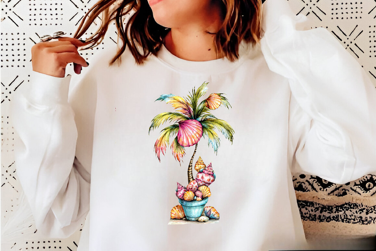Whimsical Summer Palm Tree Clipart B, an Illustration by SVGArt (Photo 3 of 9)