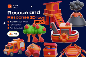 Rescue and response 3D Icon, an Object 3D Model by orenjidesign