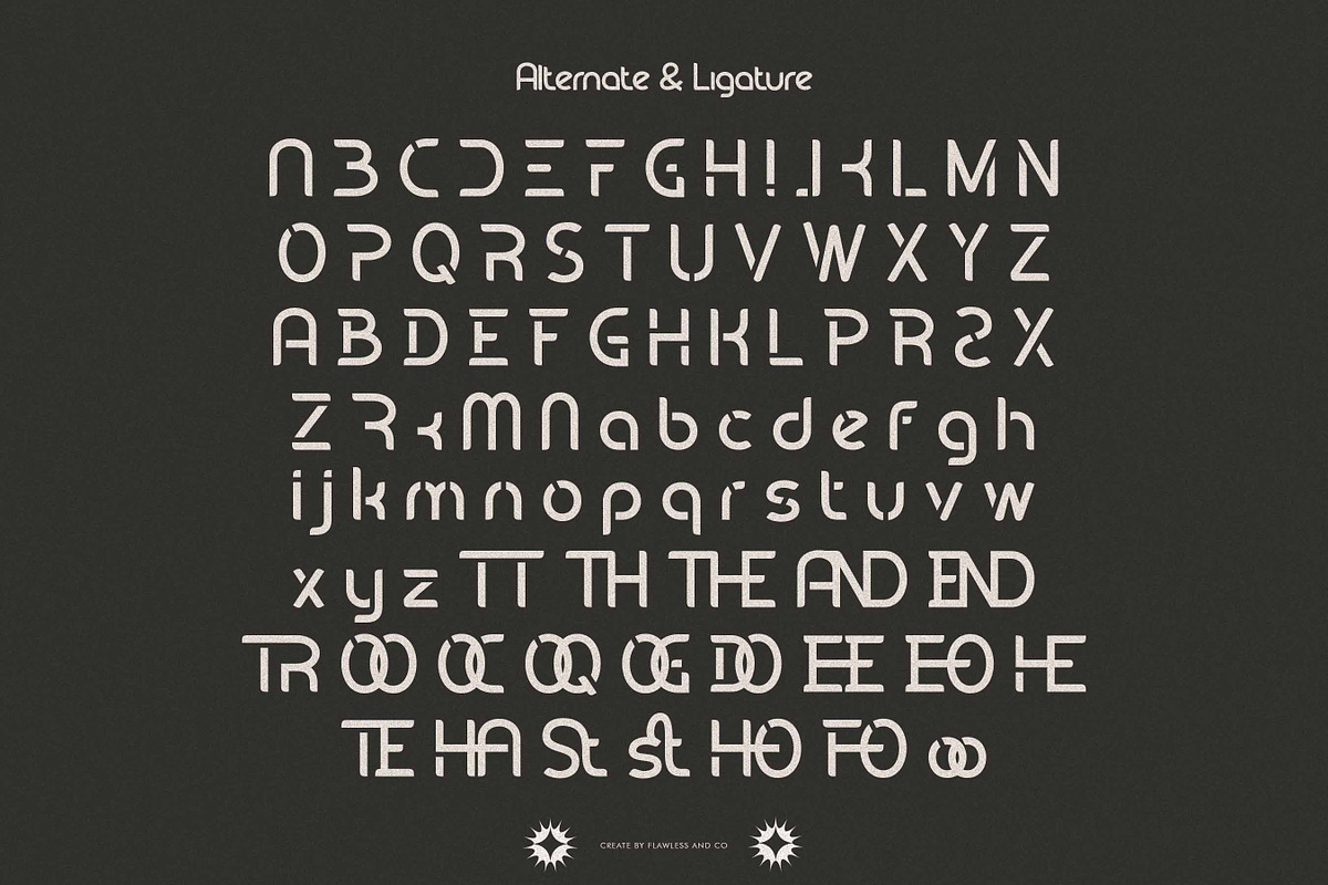 Polaryon - Sans Serif Display Font, a Sans Serif Font by Flawless And Co (Photo 10 of 10)