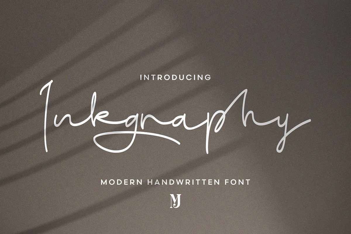 Inkgraphy Handwritten Script Font, a Script Font by MJtypefoundry (Photo 1 of 10)