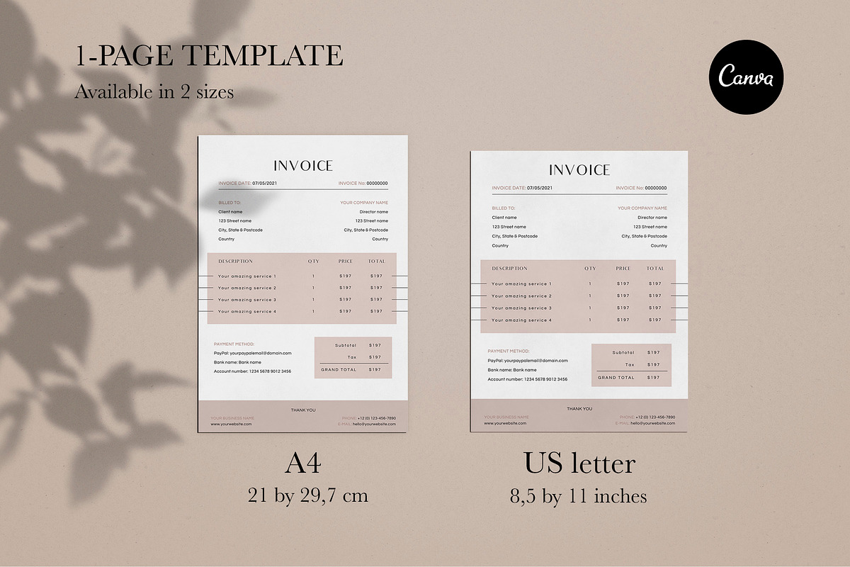 Invoice Canva Template | MADISON, a Brochure Template by Studio Next (Photo 2 of 5)