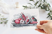 Chef cook, clipart, digital paper, a Food Illustration by Artmanata (Thumbnail 17 of 18)