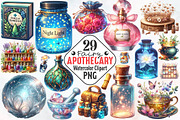 Fairy Apothecary Watercolor Clipart, an Illustration by RobertsArt (Thumbnail 1 of 7)