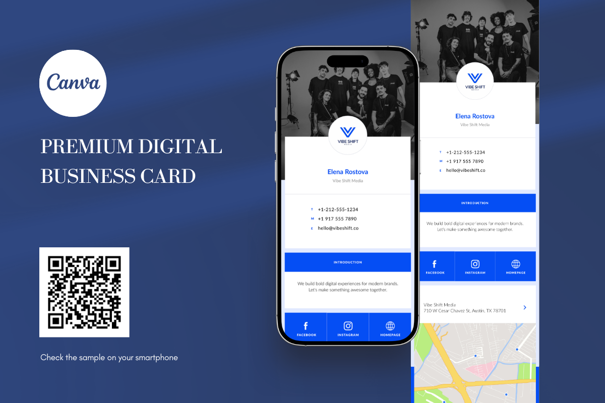 Agency Digital Business Card Canva, a Landing Page Template by batang (Photo 2 of 5)