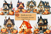 Halloween Cute Pumpkin House, an Illustration by Creative Art (Thumbnail 1 of 4)