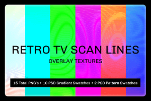Retro TV Scan Lines, a Texture Graphic by The Fake PNG