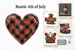 Rustic 4th of July, a Graphic by Artnoy