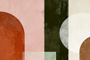 Modern Abstract Geometric Mural, a Decorative Illustration by Virgo Studio