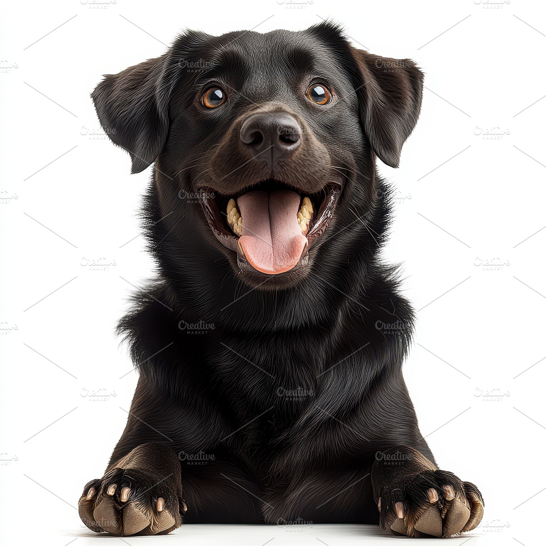 Happy Black Labrador Retriever Dog P, an Animal Photo by Pixeness Studio