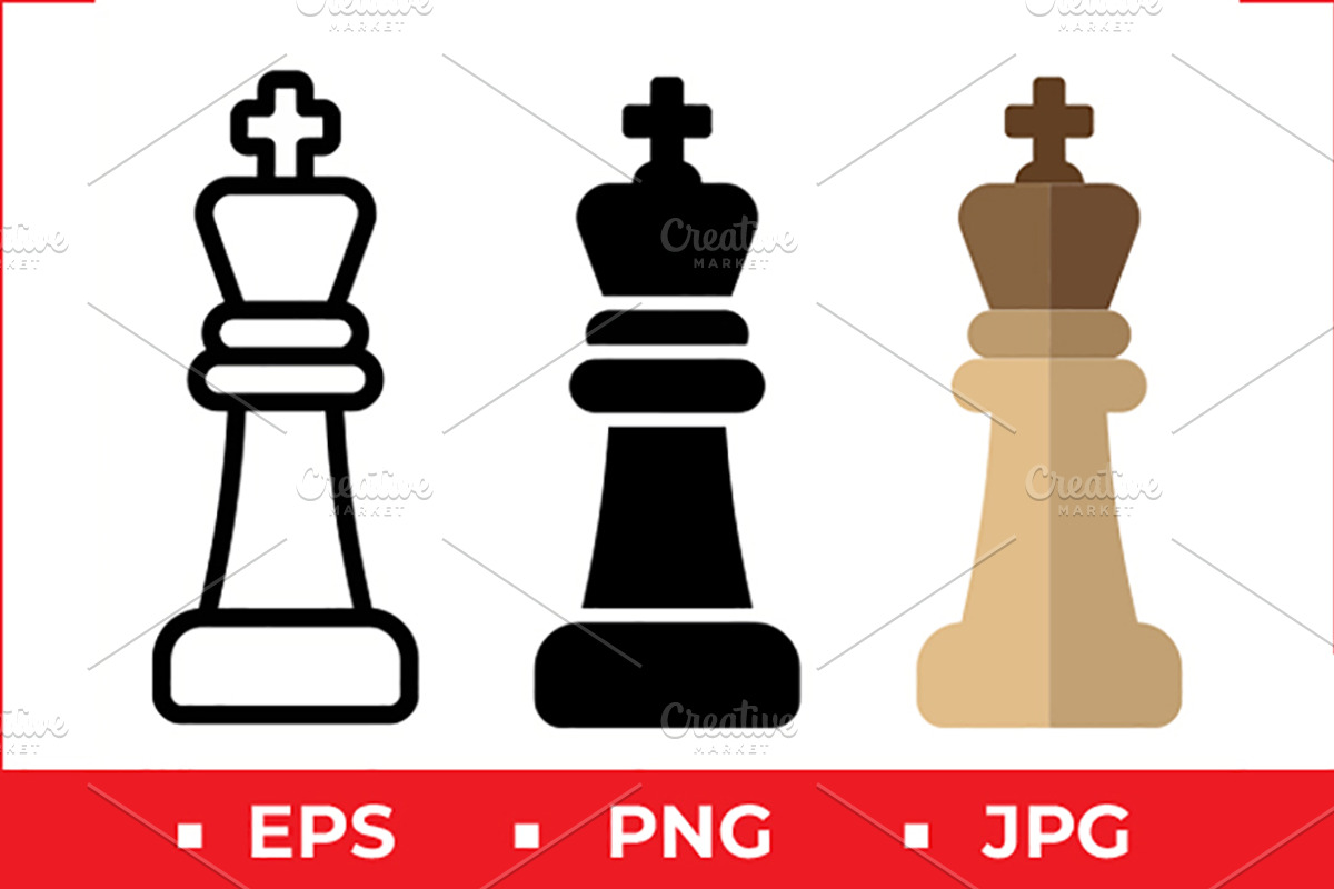 Chess King Piece Vector Art, a Solid Icon by Artonix (Photo 1 of 2)