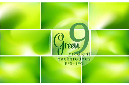 9 of Green gradient backgrounds