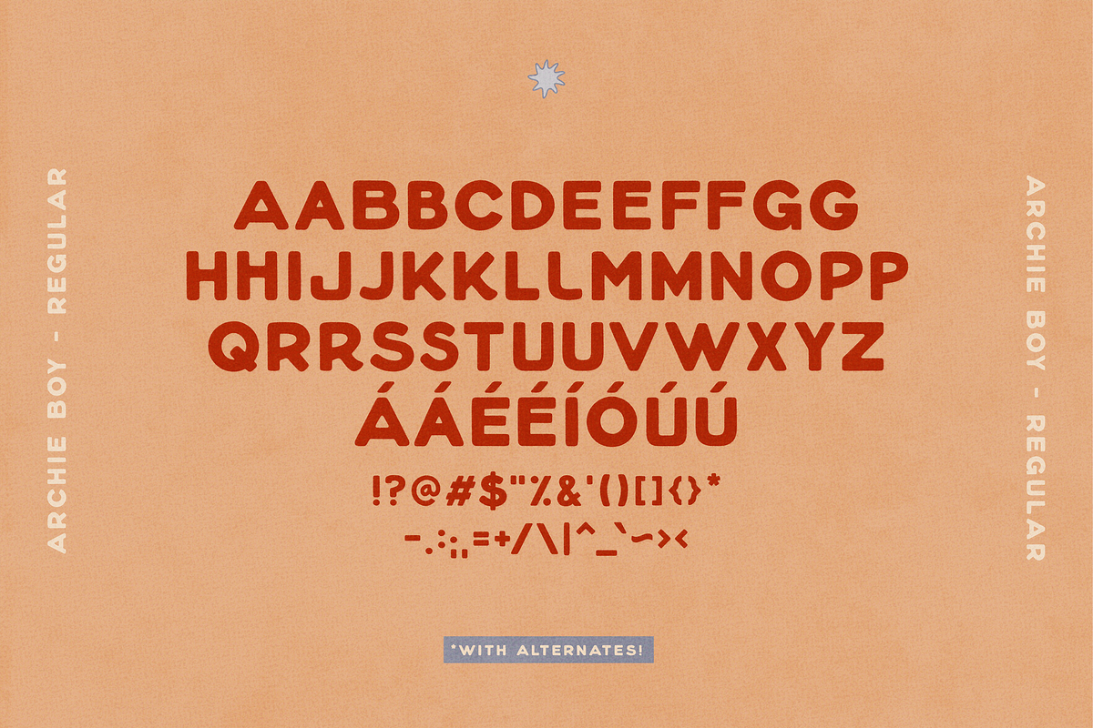 ARCHIE BOY | A Playful Bold Sans, a Sans Serif Font by Laura Strote Designs (Photo 2 of 8)