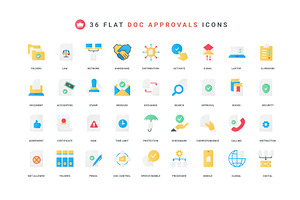 Document approval ticks icons, an Object Illustration by Lemberg Vector
