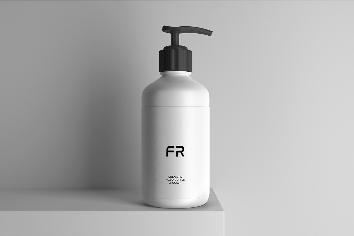 Cosmetic Pump Bottle Mockup, a Packaging Mockup by Farabion Studio