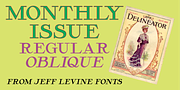 Monthly Issue JNL, a Slab Serif Font by Jeff Levine Fonts (Thumbnail 1 of 5)