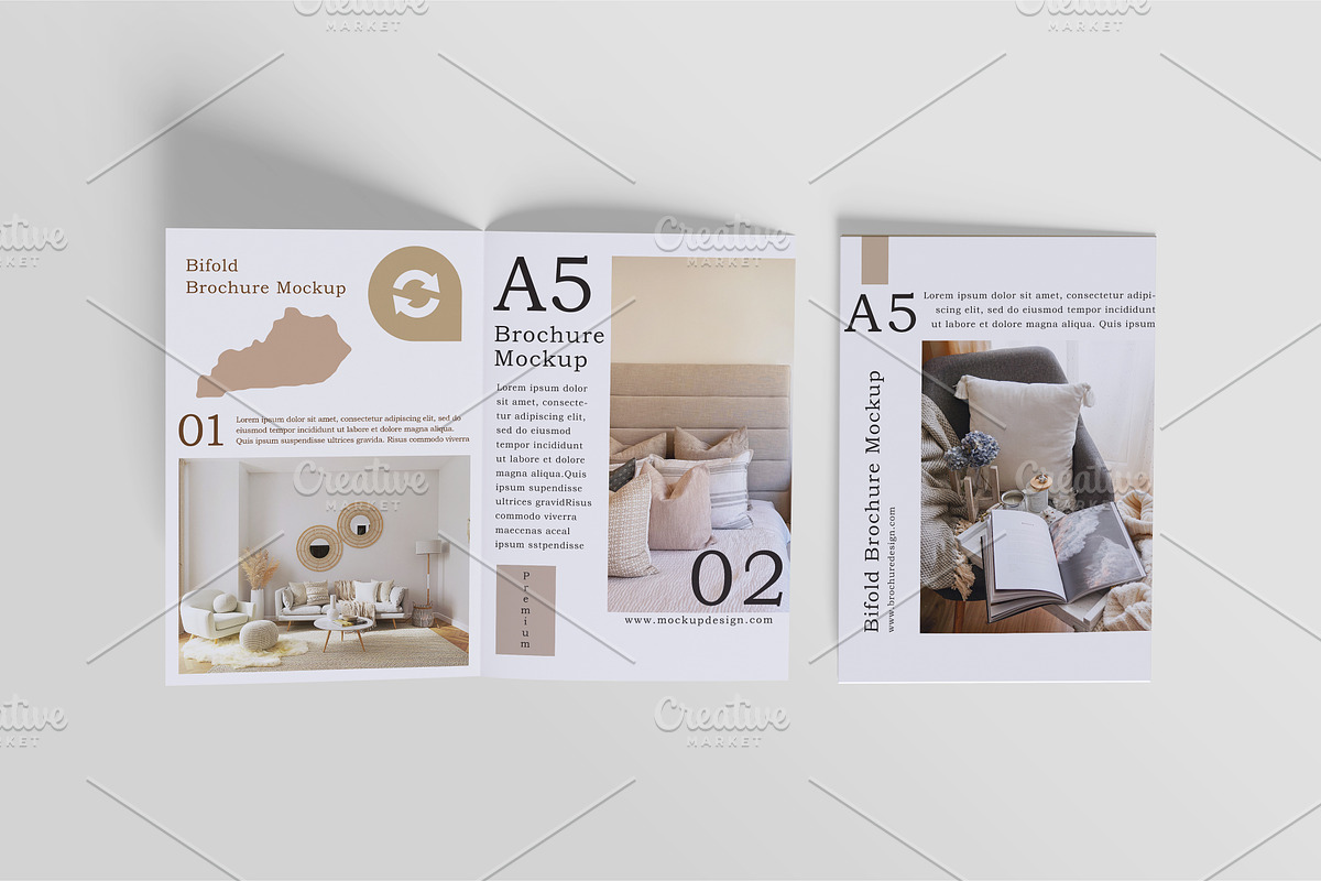 A5 Bifold Brochure Mockup Bundles, a Books & Magazine Mockup by Ambo Ampeng (Photo 12 of 26)