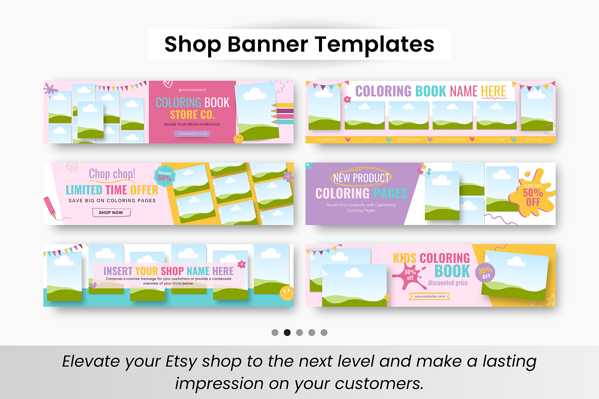 Etsy Kids Digital Shop Templates
