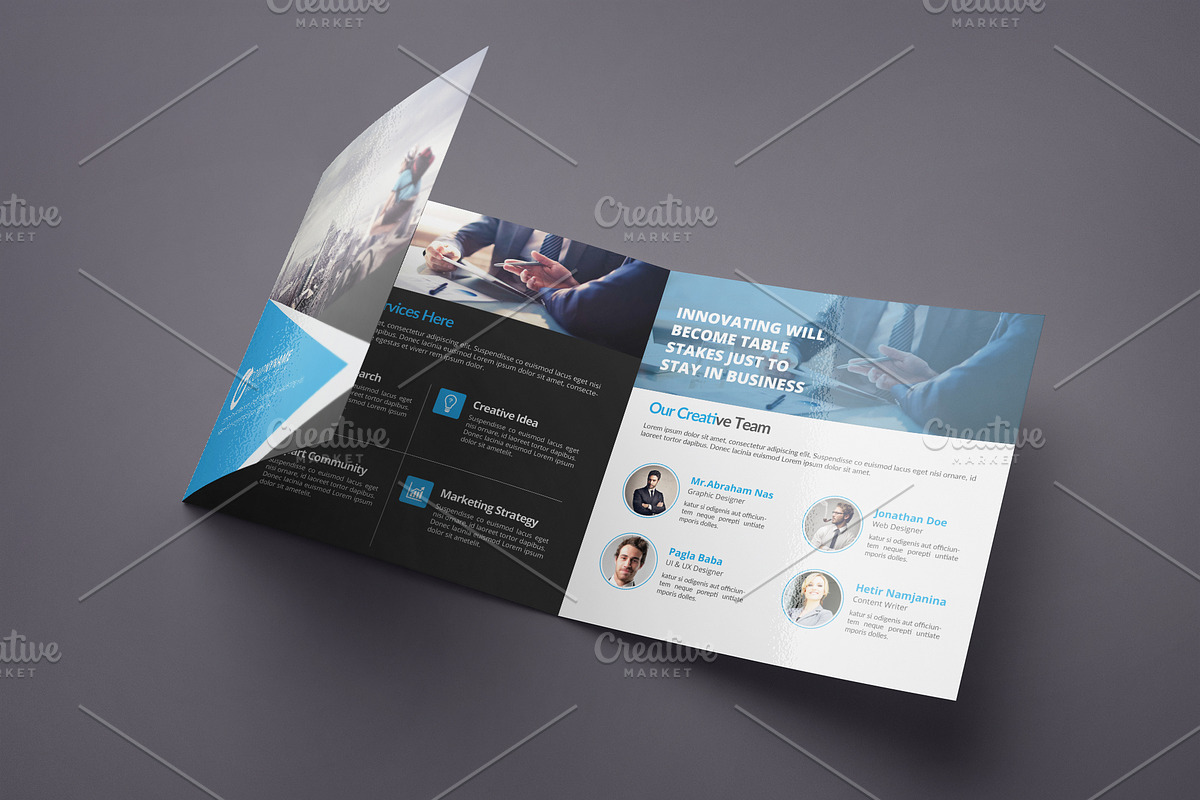Square Tri Fold Brochure, a Brochure Template by Cristal Pioneer (Photo 5 of 5)