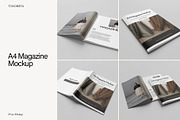 A4 Magazine Mockup, a Books & Magazine Mockup by Tokobeta (Thumbnail 1 of 7)