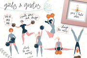 Cheer Girls graphic collection, a Person Illustration by dasha mo (Thumbnail 2 of 7)