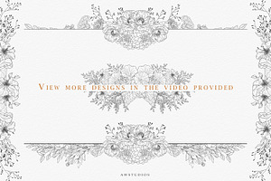 Wildflower Banner SVG, PNG