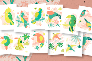 Summer Toucans And Parrots