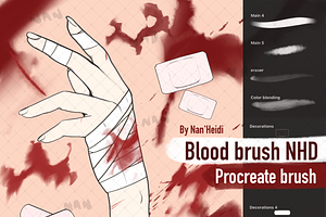 Blood brush NHD BrushProcreate