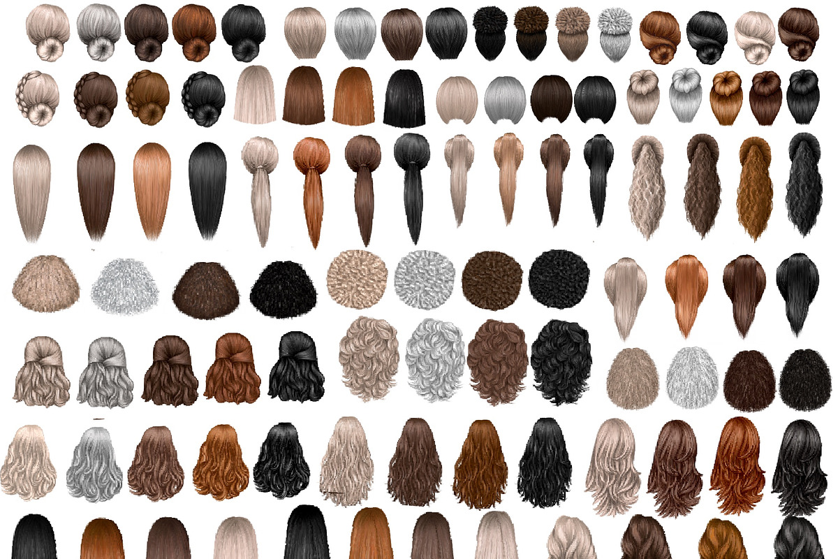 Natural hair clipart, an Illustration by Elenbushe (Photo 2 of 19)
