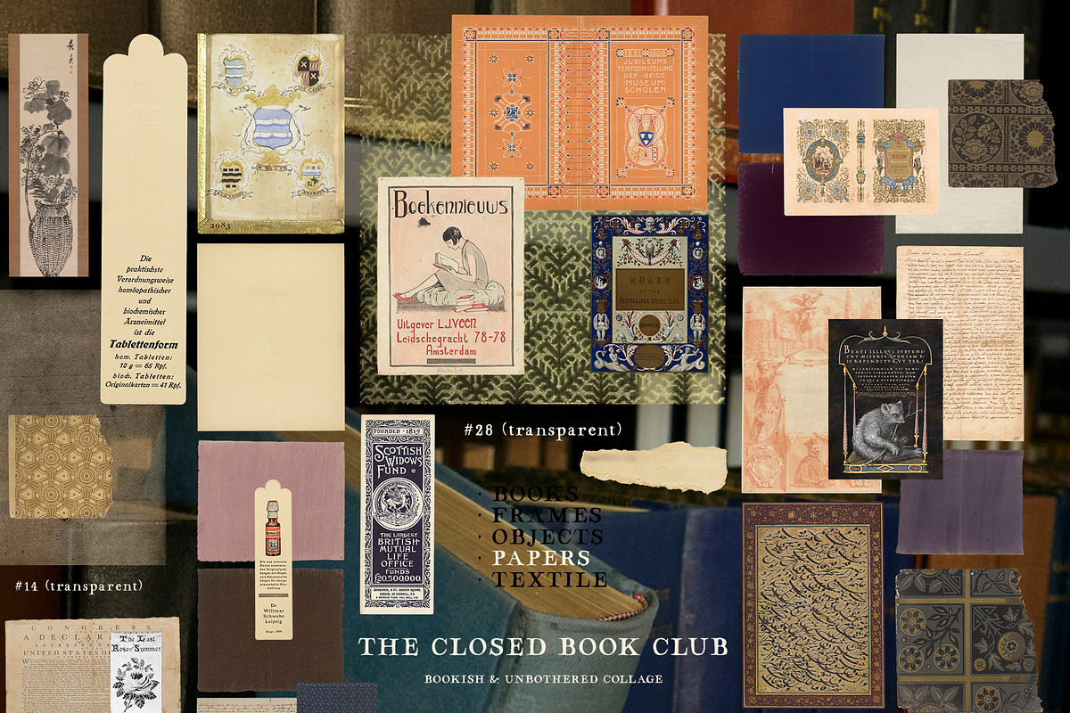 The Closed Book Club Vintage Collage, an Object Graphic by Purple (Photo 9 of 15)