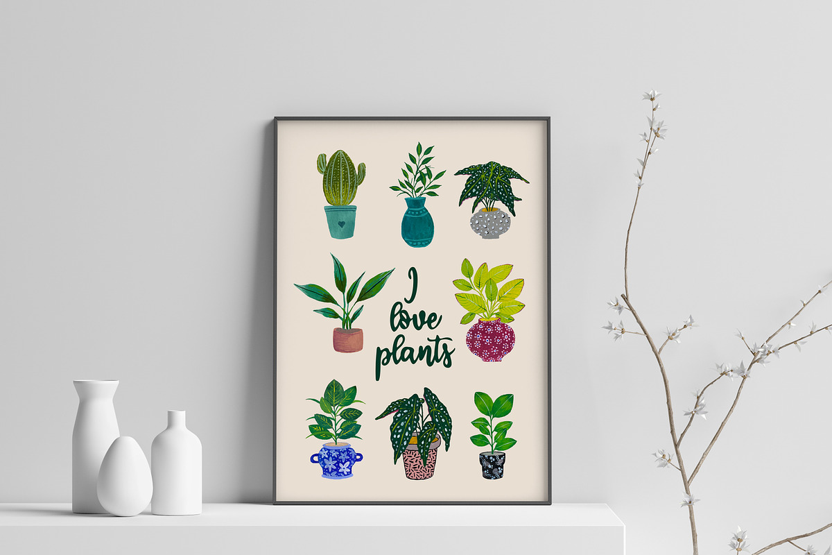 Watercolor Gouache Plants Leaves PNG, an Illustration by MakeMyPlaceDesign (Photo 2 of 3)