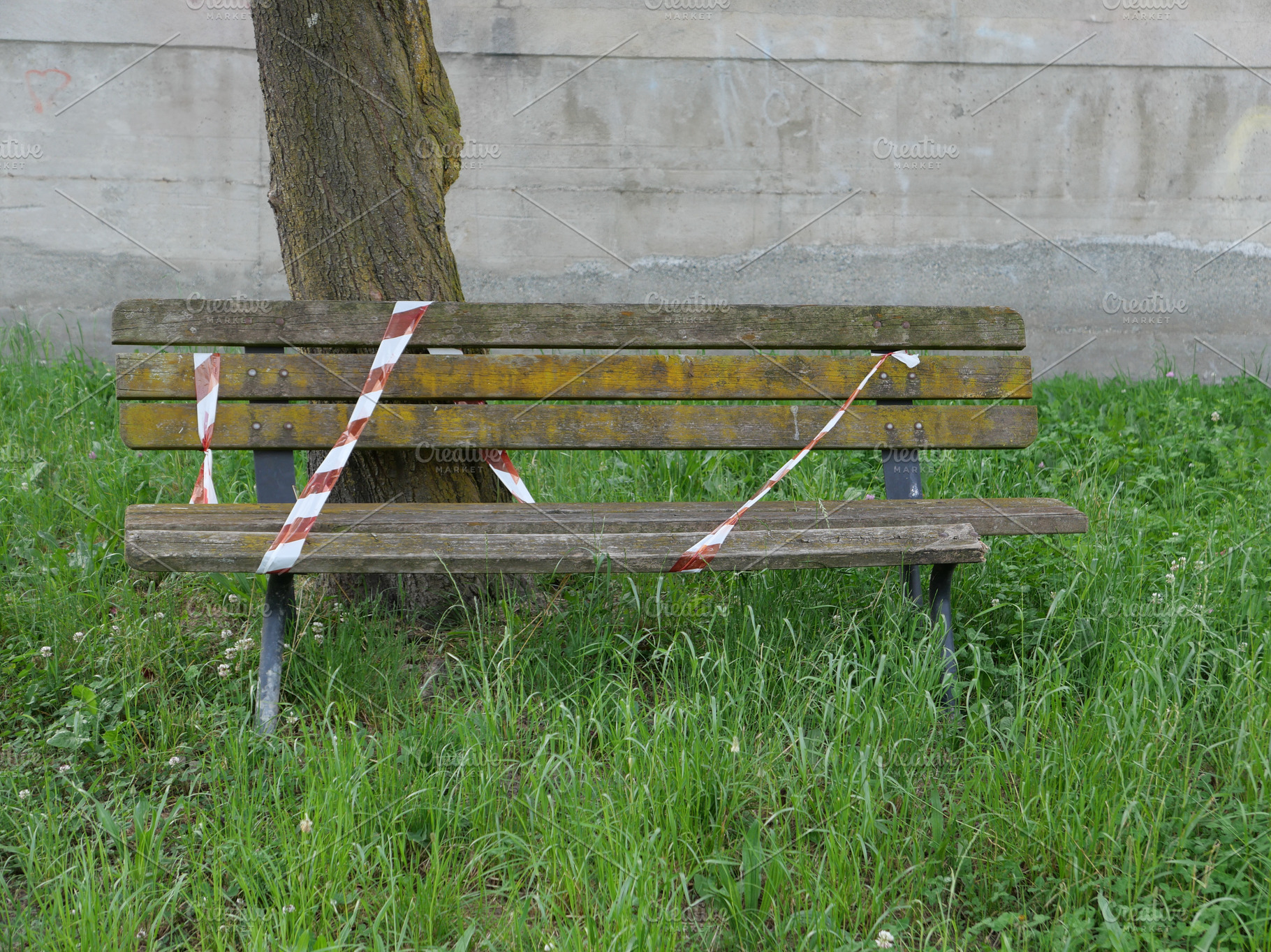 derelict wooden bench, a Photo by WorldOfPhotos