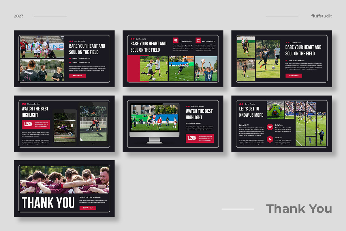 Soccer Football Keynote Template, a Presentation Template by fluffstudio (Photo 4 of 4)