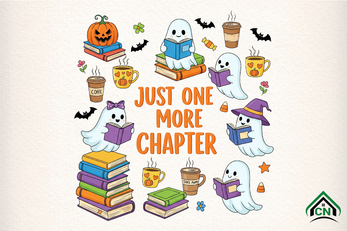 Ghost Books Halloween Png, an Illustration by Craft Nest (Photo 1 of 6)