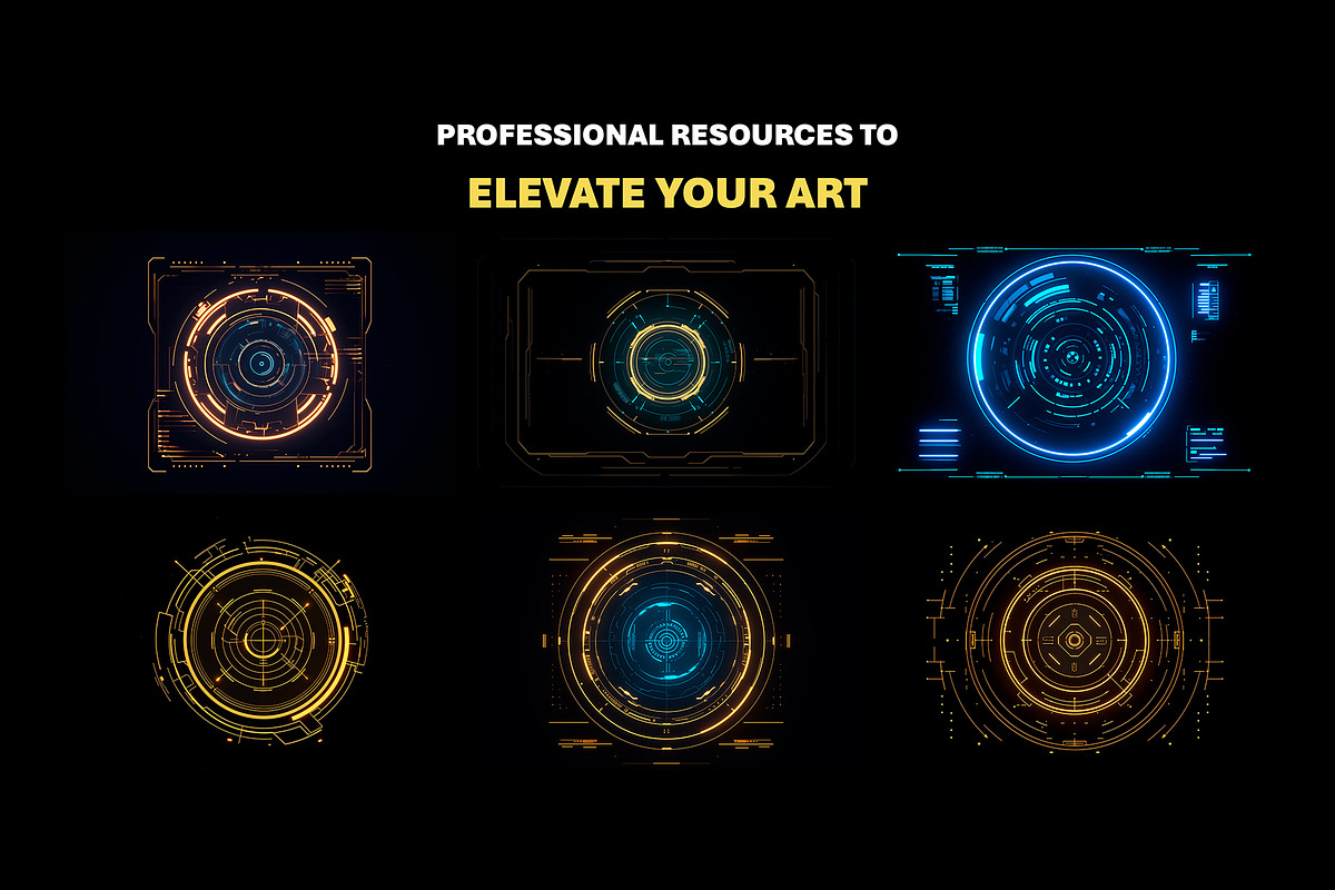 Sci-fi HUD Overlay Effects, an Object Graphic by Mikel Blazgad (Photo 5 of 9)