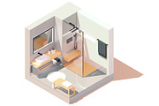 Vector isometric rooms, a Decorative Illustration by tele52 (Thumbnail 6 of 23)