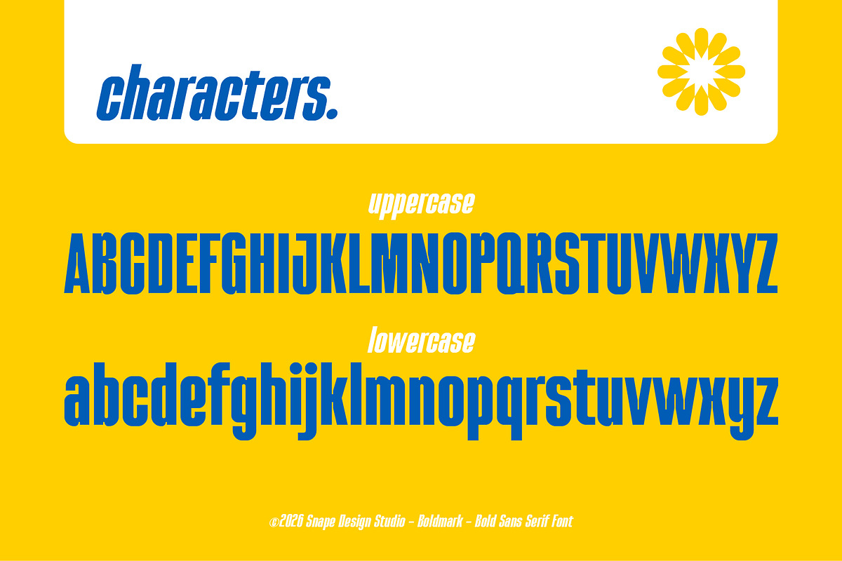 Boldmark - Bold Sans Serif Font, a Sans Serif Font by Snape Design Studio (Photo 3 of 12)