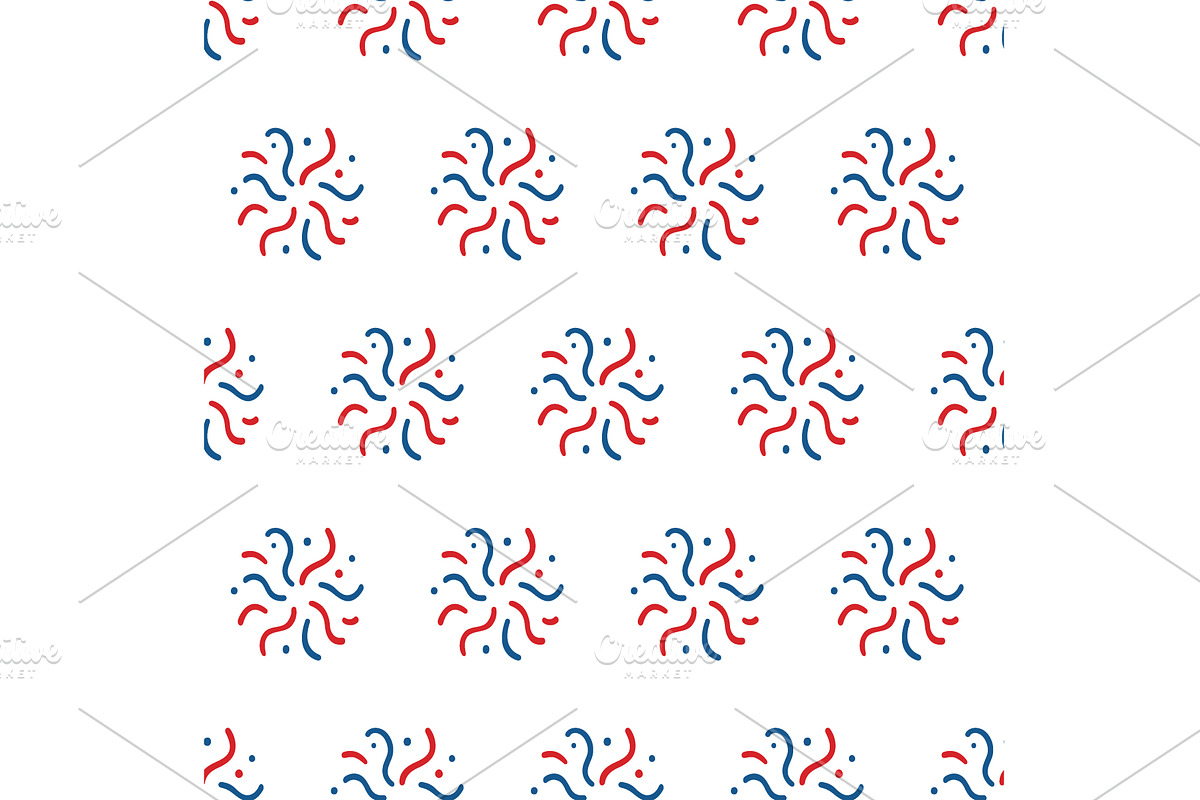 Seamless pattern with playful red, an Object Illustration by GraphiShop