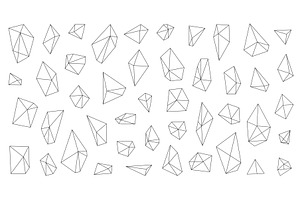 Black line polygonal elements, an Illustration by Valerie Bodnar