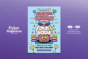 Retro Valentine Cupcake Flyer, a Flyer Template by Tiptop Graphic (Thumbnail 1 of 5)