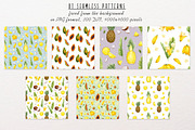 Tropical fruits watercolor clipart, a Food Illustration by a_ptichkina (Thumbnail 4 of 5)