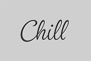Chill - Editable Text Effect, a Layer Style Add-On by designvectx