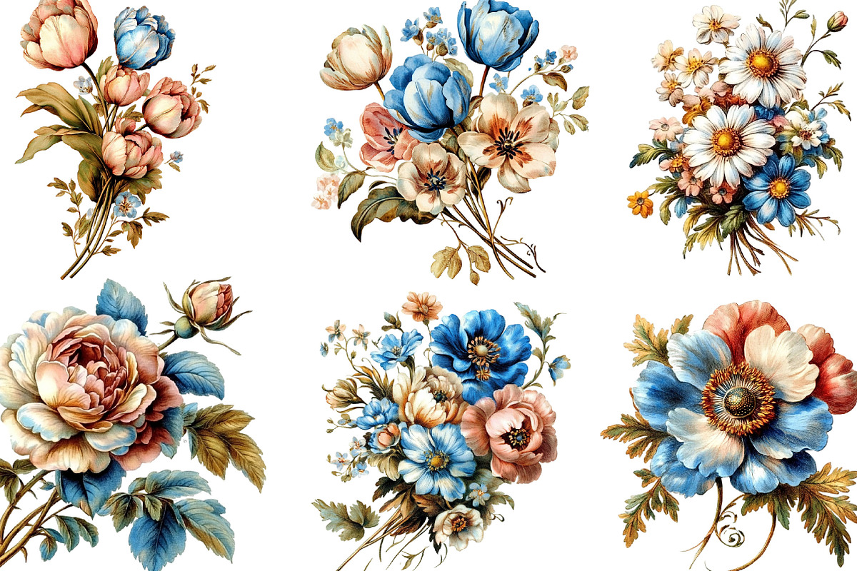 Spring Flower Clipart, an Illustration by Designking (Photo 2 of 5)