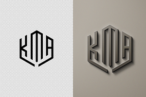 Luxury Steel Sign Logo Mockup