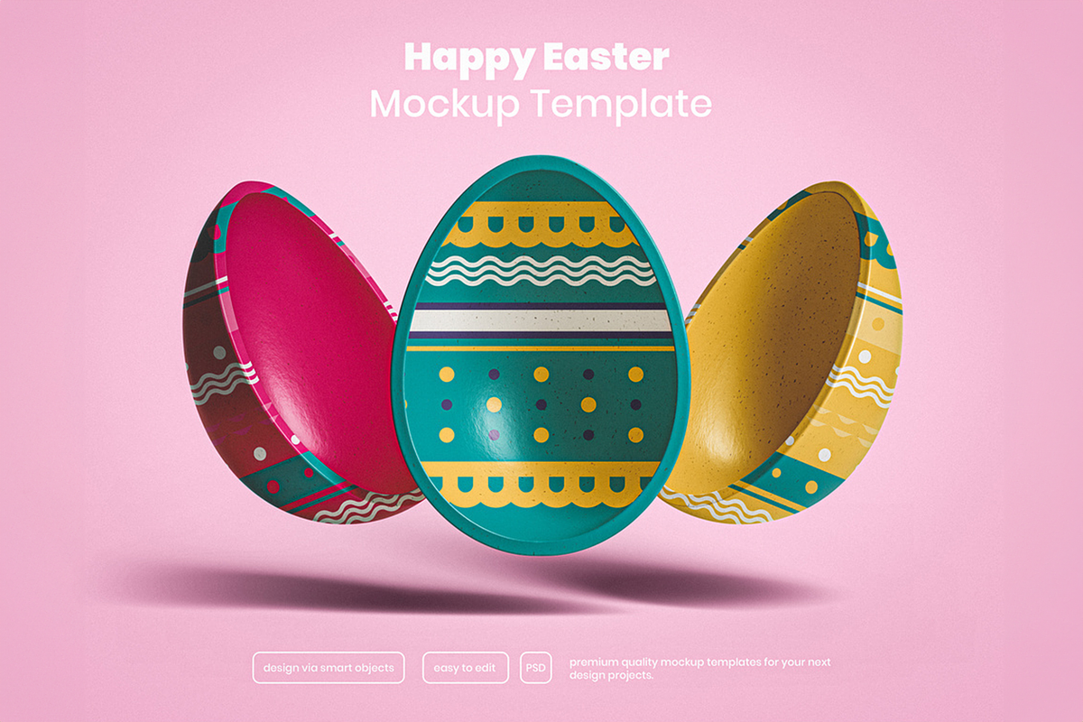 Floating Easter Eggs Mockup, an Advertising Mockup by Se٧enStudio (Photo 2 of 2)