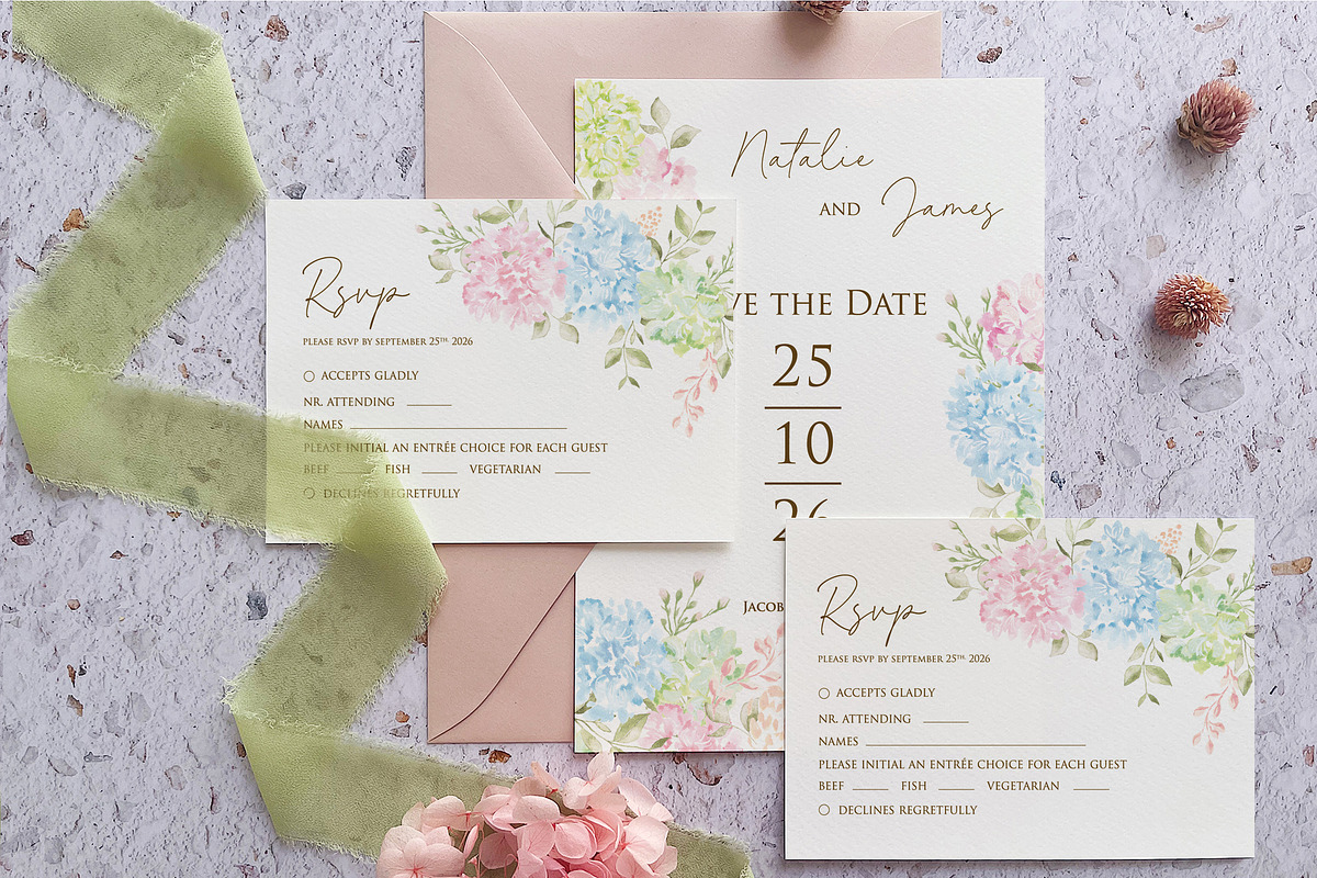 Elegant Hydrangea Wedding Suite preview 4